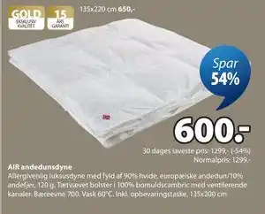 JYSK AIR andedunsdyne tilbud