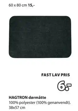 JYSK HAGTRON dørmåtte tilbud