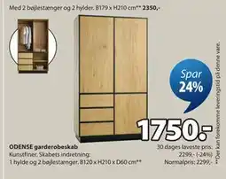 JYSK ODENSE garderobeskab tilbud