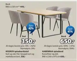 JYSK RISSKOV spisebordsstol tilbud