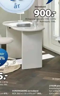 JYSK VORDINGBORG skrivebord tilbud
