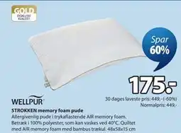 JYSK STROKKEN memory foam pude tilbud
