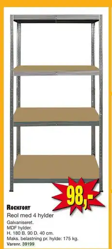 Harald Nyborg Reol med 4 hylder tilbud