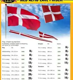 Harald Nyborg Flag, vimpler og standere tilbud