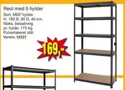 Harald Nyborg Reol med 5 hylder tilbud
