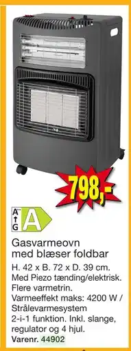 Harald Nyborg Gasvarmeovn med blæser foldbar tilbud