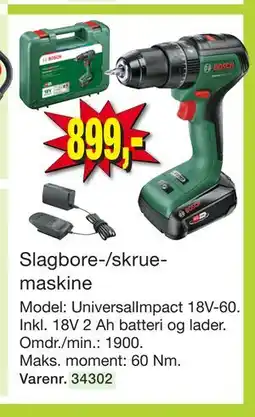 Harald Nyborg Slagbore-/skruemaskine tilbud