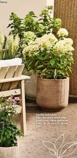 Bilka Sevilla lerkrukke tilbud