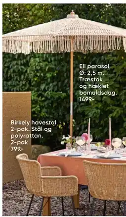 Bilka Birkely havestol 2-pak tilbud