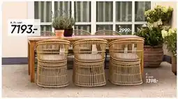 Bilka Vesterkilde havebord med 6 Strandholt havestole tilbud