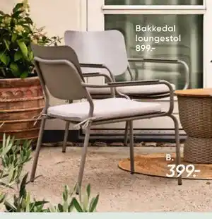 Bakkedal loungestol