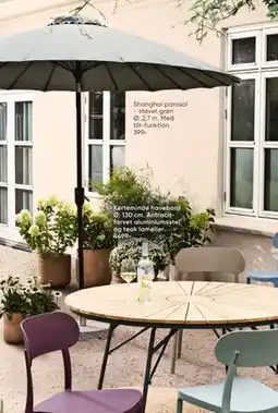 Bilka Shanghai parasol - støvet grøn tilbud