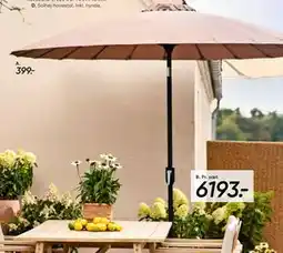 Bilka Shanghai parasol - mocca tilbud
