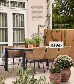 Bilka Carlton havebord med 6 Birkely havestole tilbud