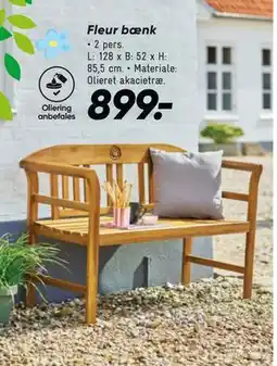 Bilka Fleur bænk tilbud