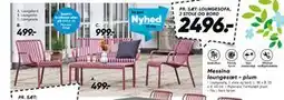 Bilka Messina loungesæt - plum tilbud