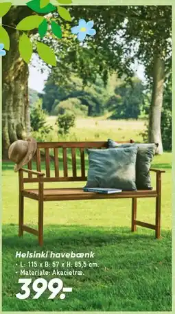 Bilka Helsinki havebænk tilbud