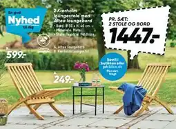 Bilka 2 Kærholm loungestole med Altea loungebord tilbud