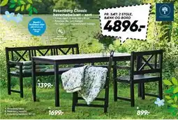 Bilka Rosenborg Classic havemøbelsæt - sort tilbud