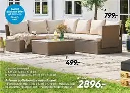 Bilka Arizona pallebænk - naturfarvet tilbud