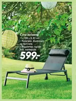 Bilka Cino solseng tilbud