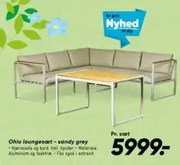 Bilka Ohio loungesæt - sandy grey tilbud