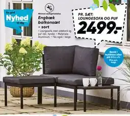 Bilka Engbæk balkonsæt - sort tilbud