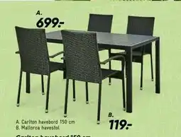 Bilka Carlton havebord 150 cm tilbud
