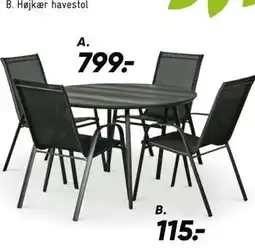 Bilka Højkær havestol tilbud