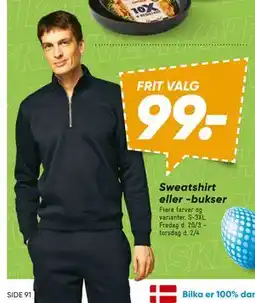 Bilka Sweatshirt eller -bukser tilbud