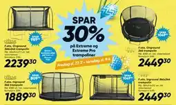 Bilka SPAR. 30%. på Extreme og Extreme Pro trampoliner tilbud