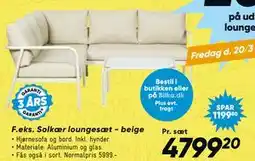 Bilka Solkær loungesæt - beige tilbud