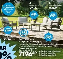 Bilka Mendoza loungebord tilbud