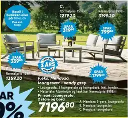 Bilka Mendoza loungestol tilbud