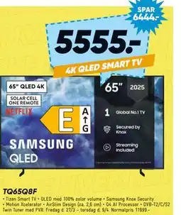 Bilka SAMSUNG 65” QLED 4K tilbud