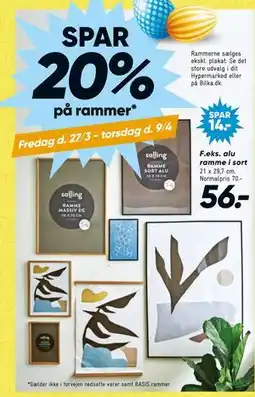 Bilka SPAR. 20% på rammer tilbud