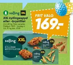 Bilka XXL kyllingespyd eller brystfilet tilbud