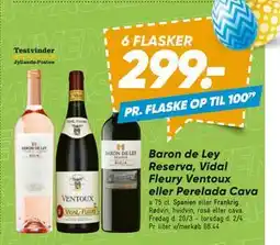 Bilka Baron de Ley Reserva, Vidal Fleury Ventoux eller Perelada Cava tilbud