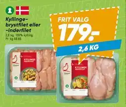 Bilka Kyllinge brystfilet eller inderfilet tilbud