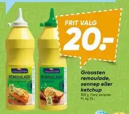 Bilka Graasten remoulade, sennep eller ketchup tilbud