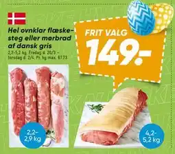 Bilka Hel ovnklar flæskesteg eller mørbrad af dansk gris tilbud
