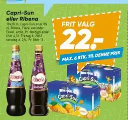 Bilka Capri-Sun eller Ribena tilbud