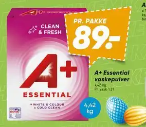 Bilka A+ Essential vaskepulver tilbud