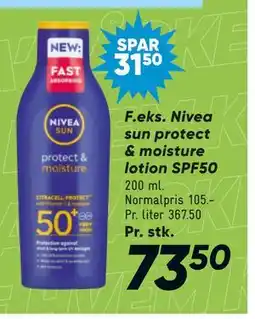 Bilka Nivea sun protect & moisture lotion SPF50 tilbud