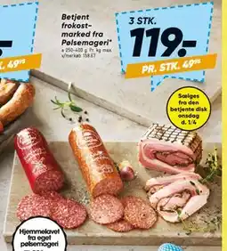 Bilka Betjent frokost marked fra Pølsemageri tilbud