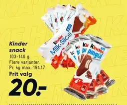 Bilka Kinder snack tilbud