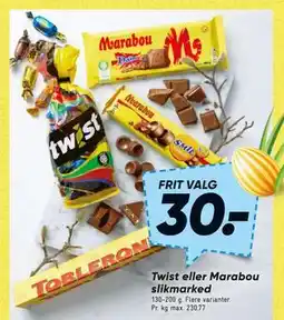 Bilka Twist eller Marabou slikmarked tilbud