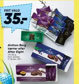 Bilka Anthon Berg tærter eller After Eight tilbud