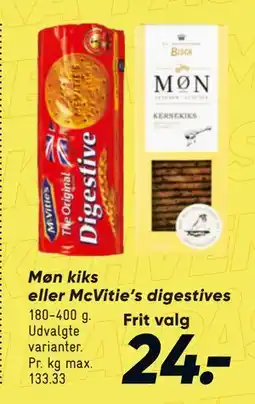 Bilka Møn kiks eller McVitie’s digestives tilbud