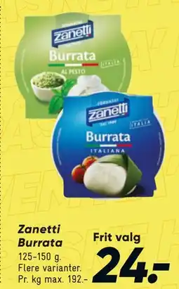 Bilka Zanetti Burrata tilbud